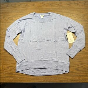 Athleta Coaster Luxe Sweatshirt, size Small, indigo, super soft crew neck